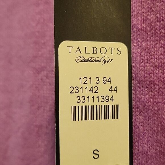 Talbots Pure Cashmere Crewneck Pullover Sweater Small NWT Purple - Picture 4 of 8